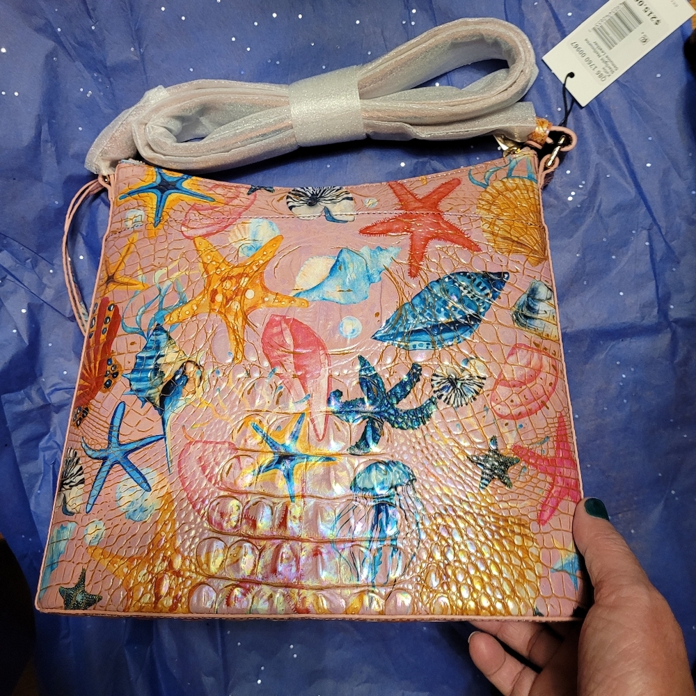 Brahmin Katie Starlight Melbourne, Starfish Patterned Crossbody Nwt - Picture 13 of 13